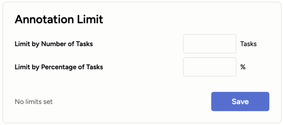 Screenshot of annotation limits